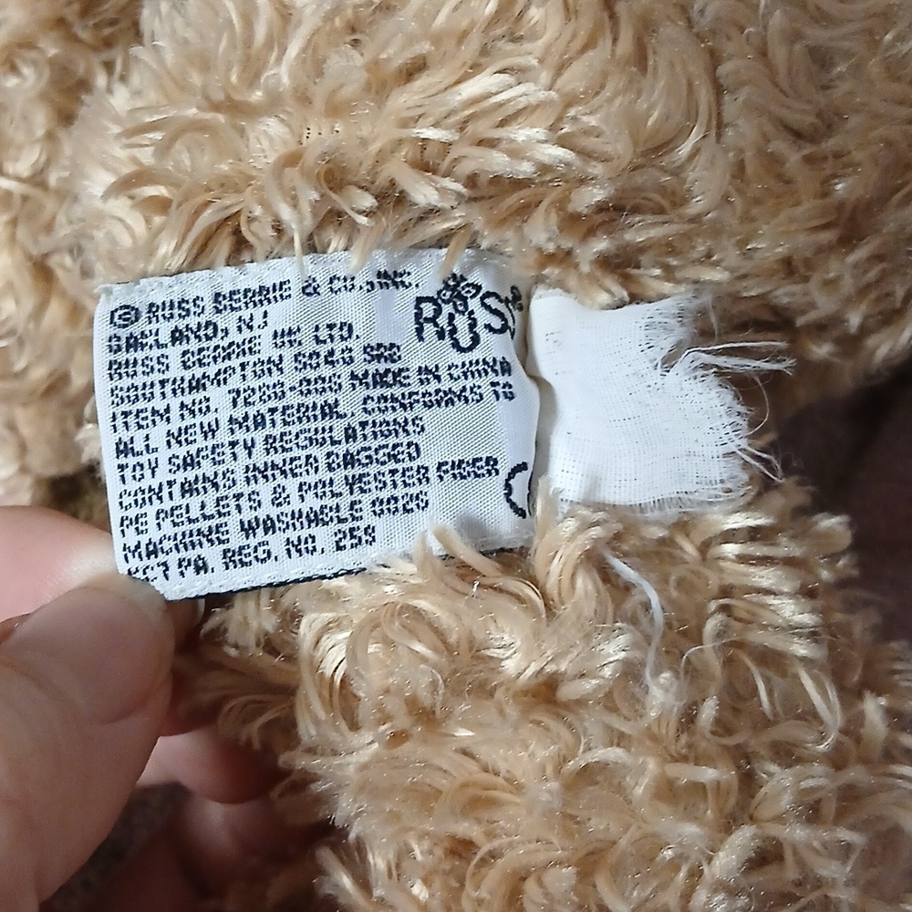 Vintage RUSS Buddy Collectors Series Bear, 13" - Picture 4 of 4